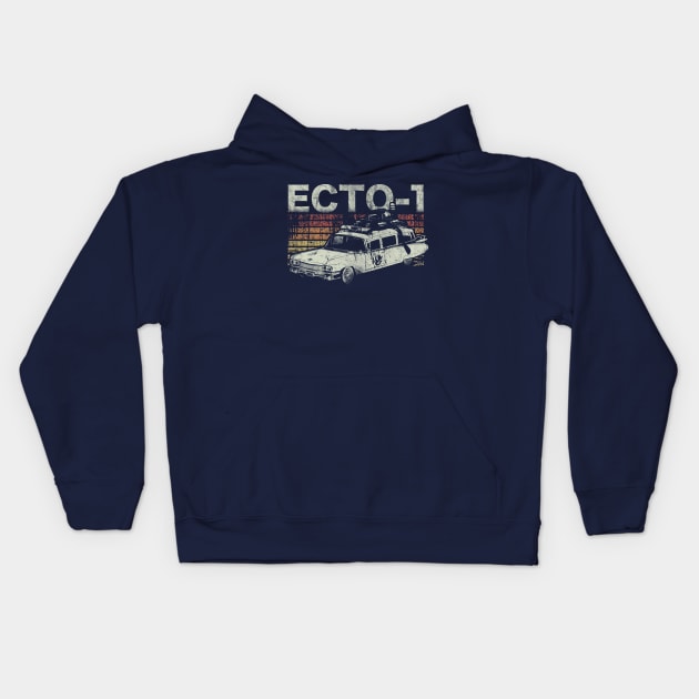 Retro Ecto 1 Kids Hoodie by FanFreak